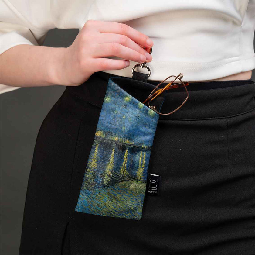 Akinių dėklas Vincent van Gogh „Starry Night Over the Rhône