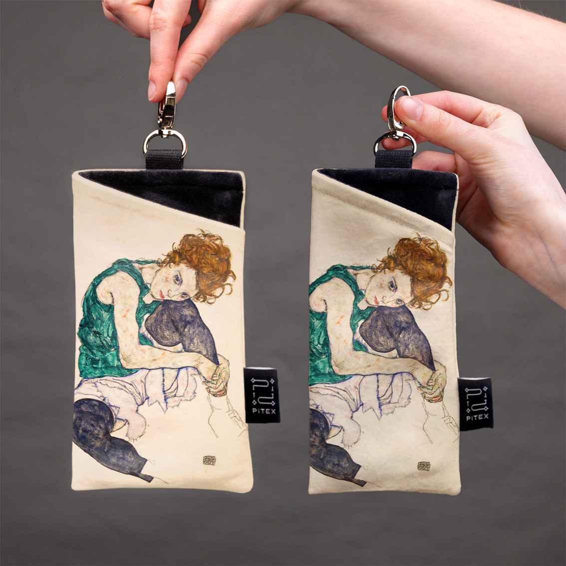 Glasses case Egon Schiele "Seated Woman with Legs Drawn Up"