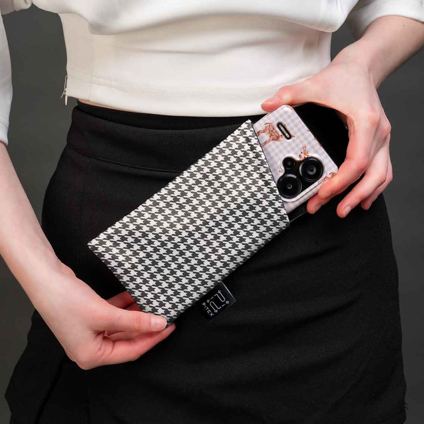 Akinių dėklas Classy „Pied-de-poule