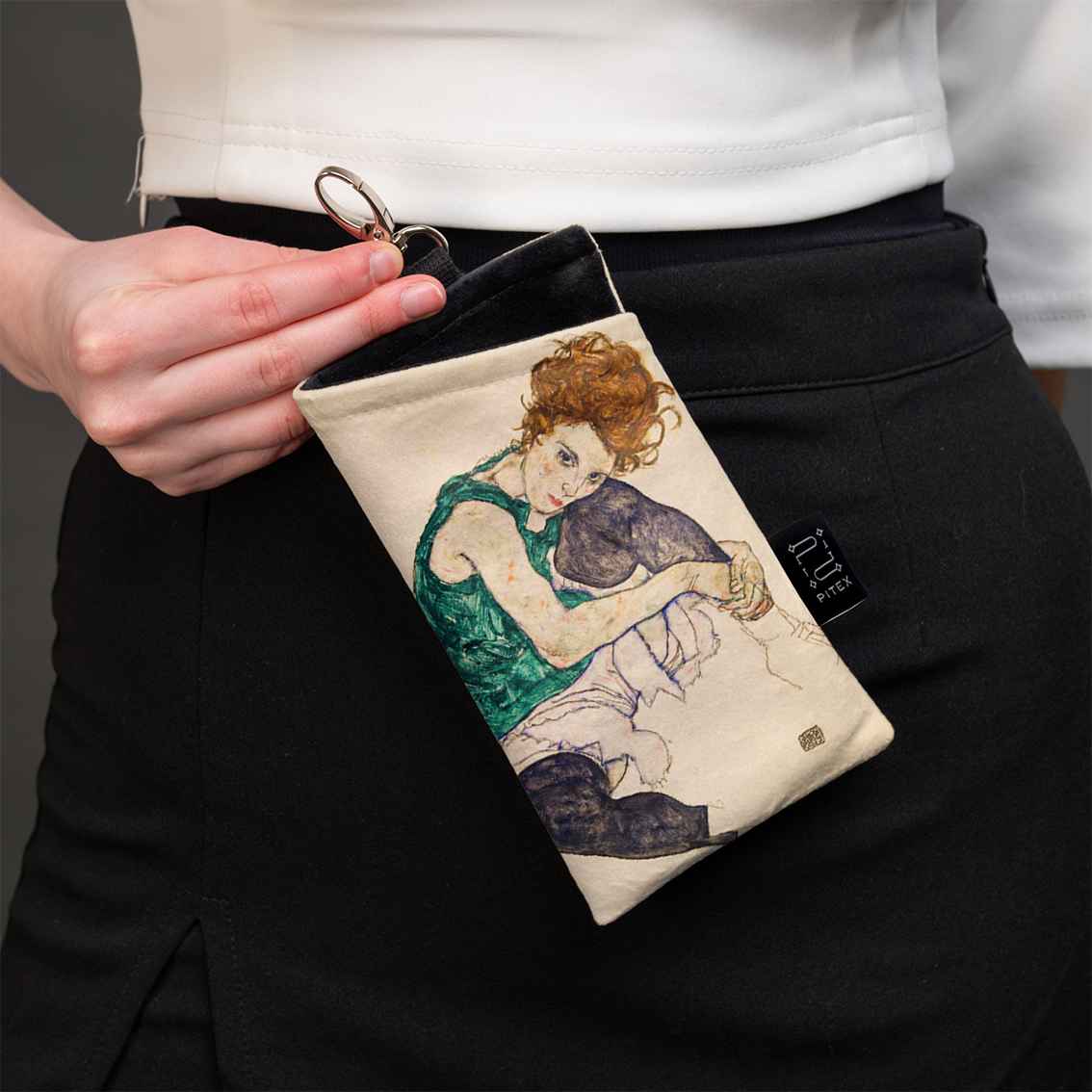 Glasses case Egon Schiele "Seated Woman with Legs Drawn Up"