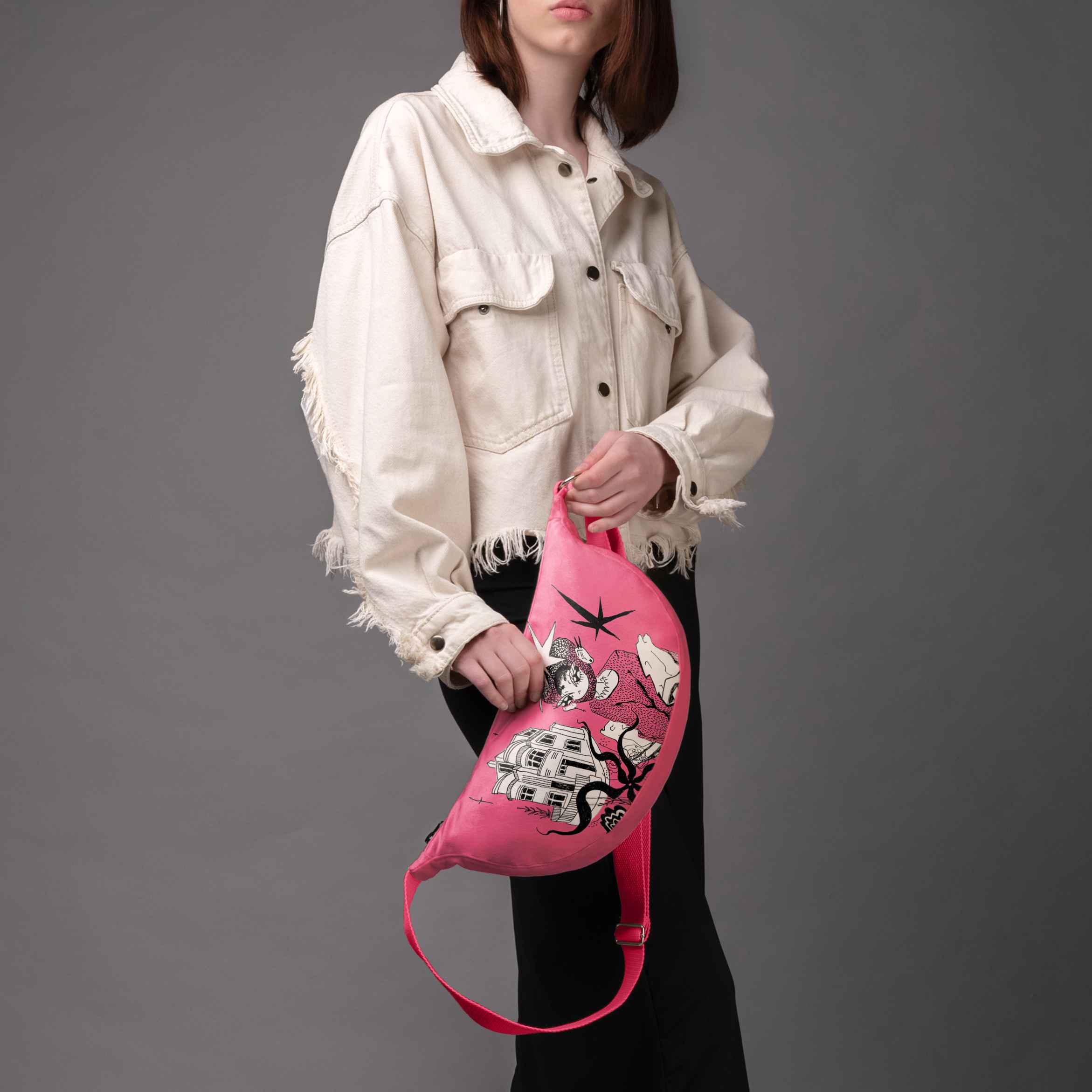 Hobo rankinė Flustas Jower „Strawberry