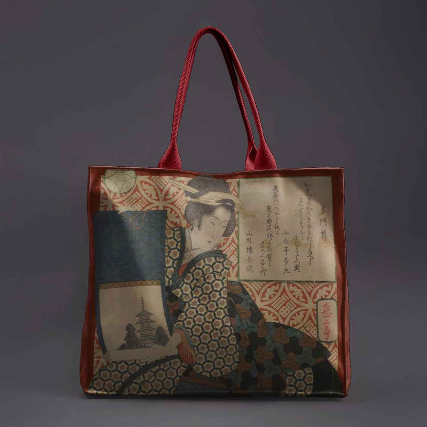 Rankinė Yashima Gakutei „Geiša ir rankraštis