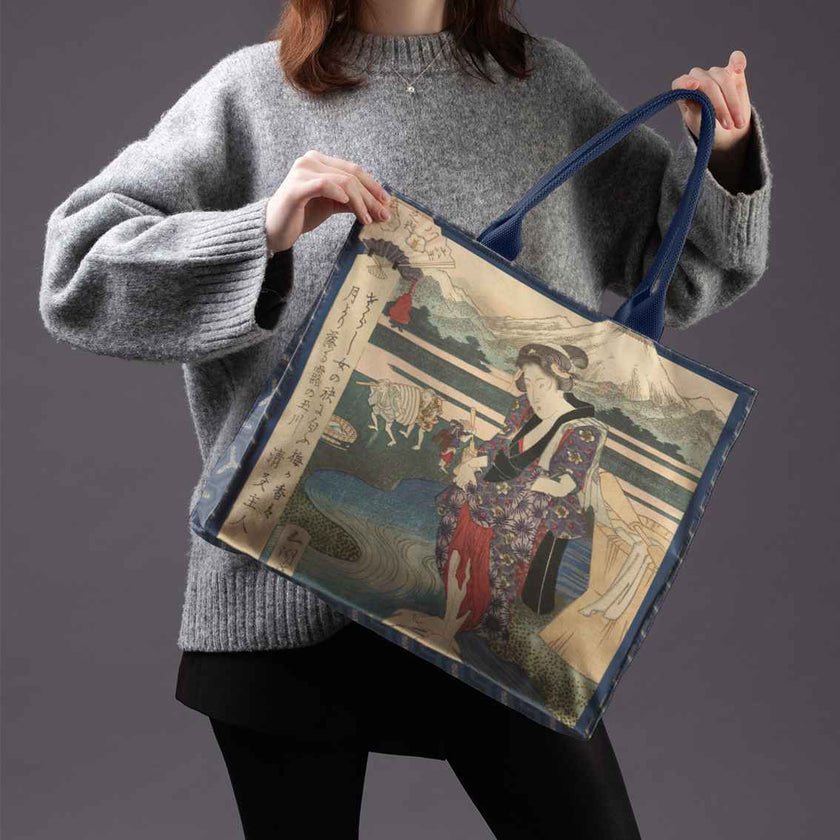 Rankinė Yashima Gakutei „Geiša ir upė