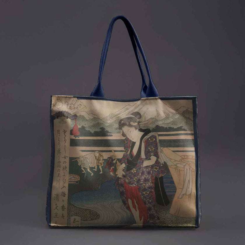 Rankinė Yashima Gakutei „Geiša ir upė