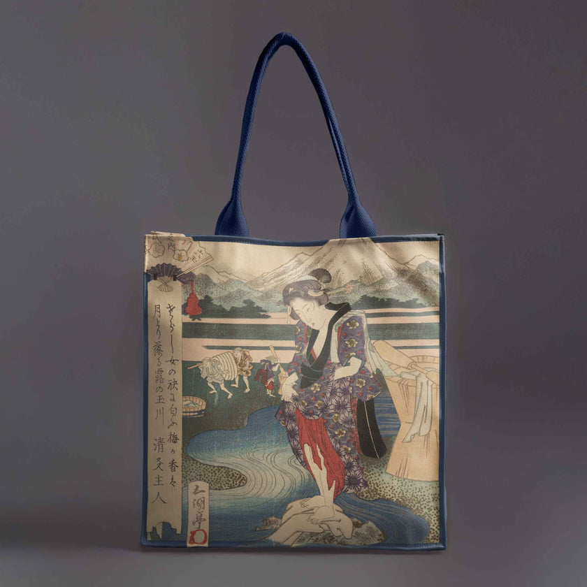 Rankinė Yashima Gakutei „Geiša ir upė