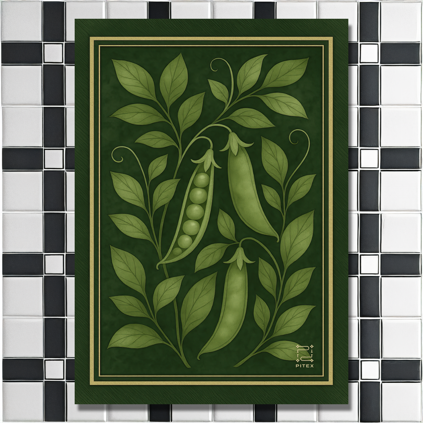 Virtuvės rankšluosčių rinkinys „Citrina, Žirnis ir Pipiras