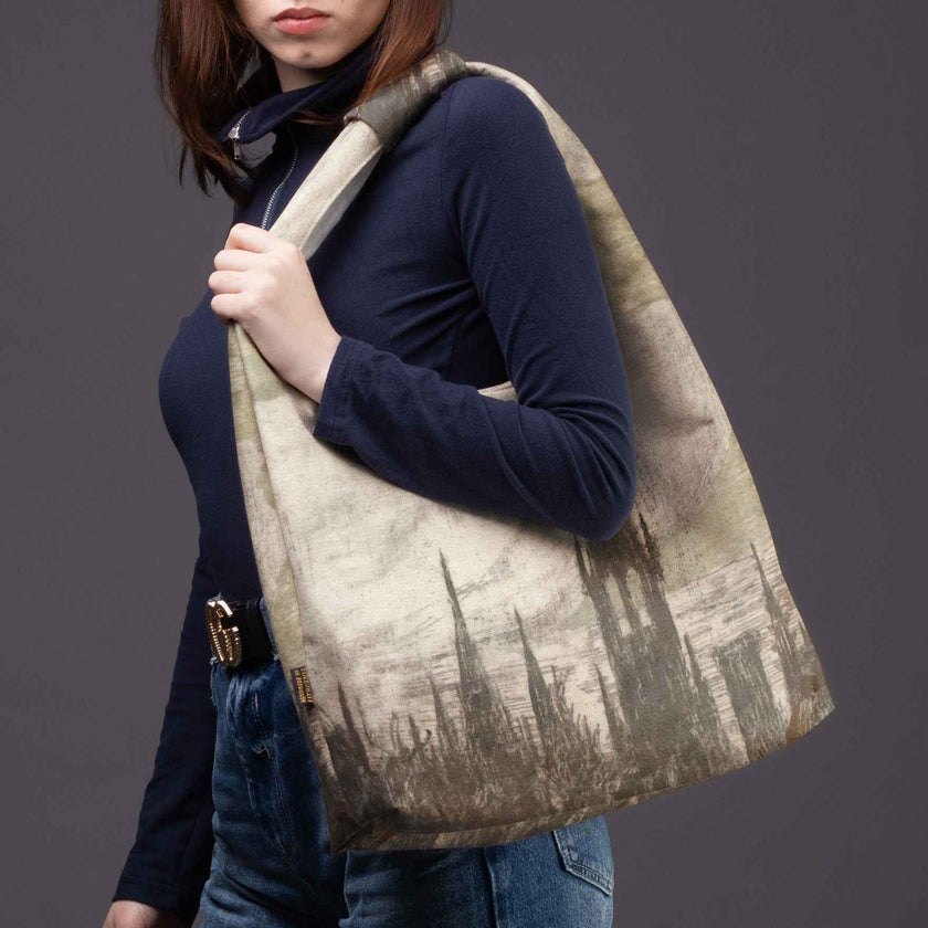 Gegužinė rankinė premium M. K. Čiurlionis „Bokštai