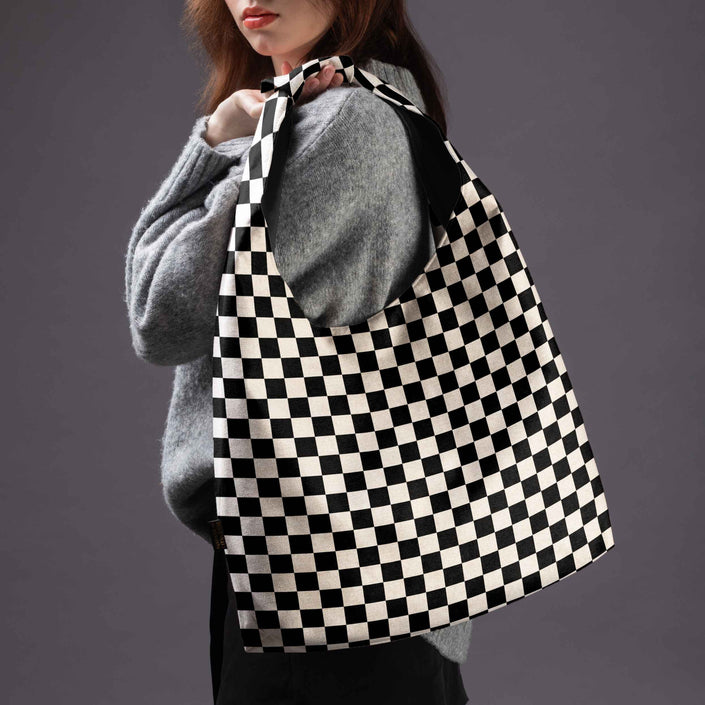 Gegužinė rankinė premium Classy „Checkerboard
