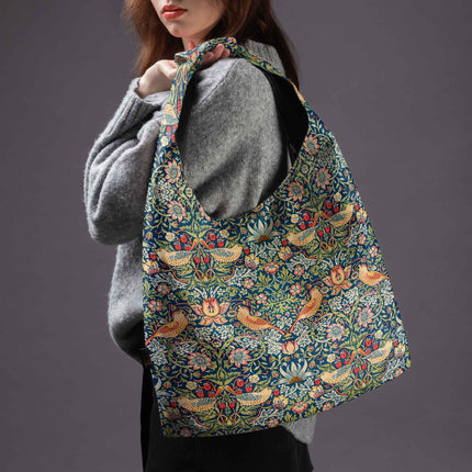 Gegužinė rankinė premium William Morris „Strawberry Thief