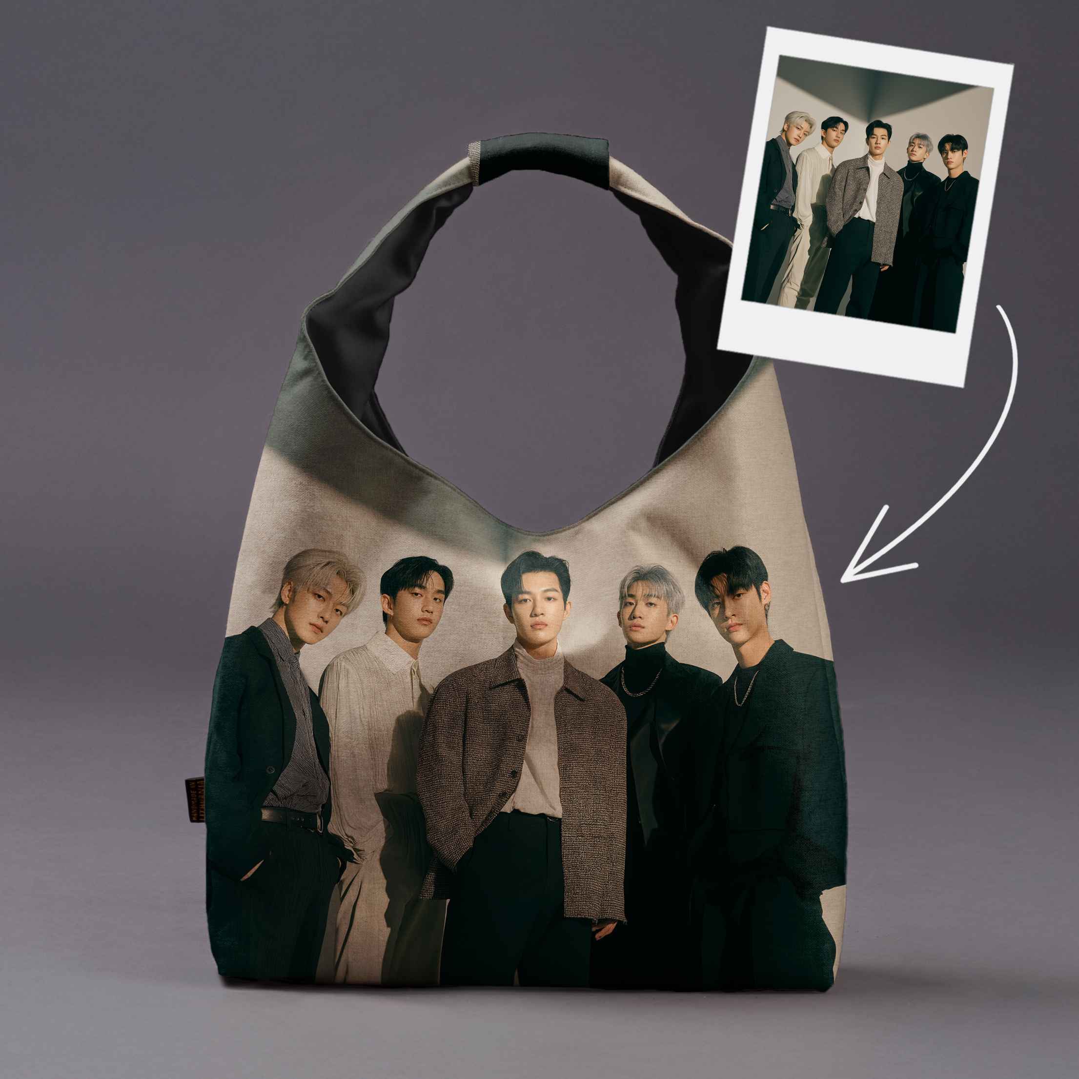 Gegužinė rankinė premium su jūsų nuotrauka