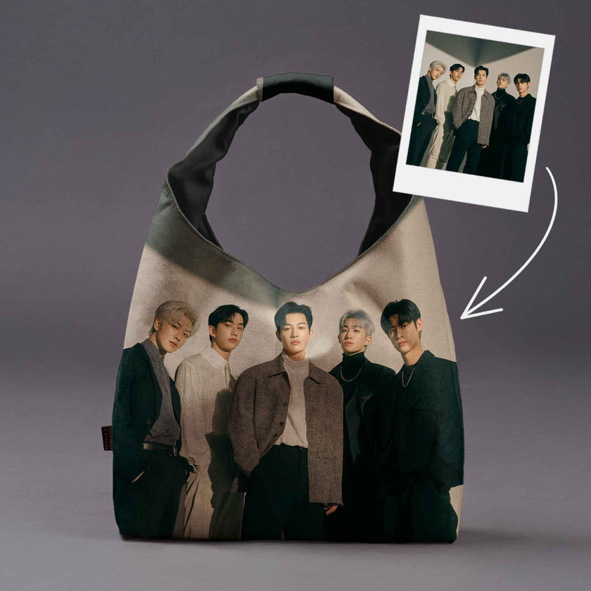 Gegužinė rankinė premium su jūsų nuotrauka