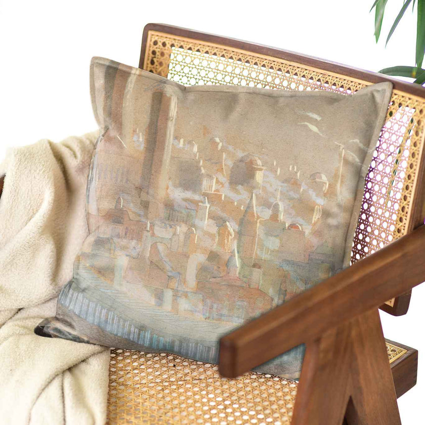 Dekoratyvinė pagalvėlė M. K. Čiurlionis „Miestas