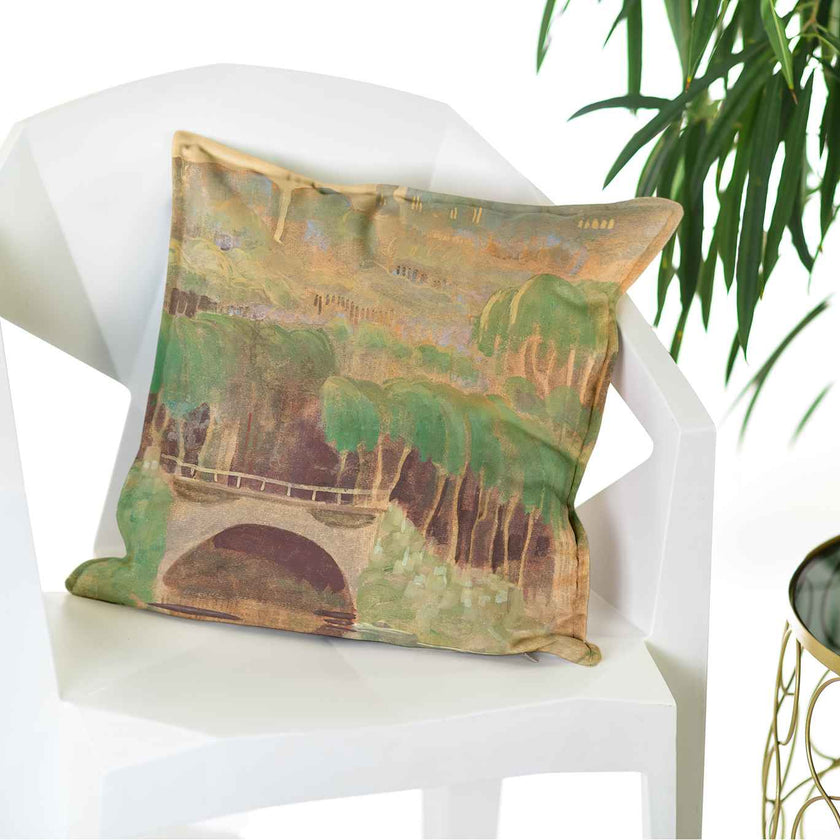 Dekoratyvinė pagalvėlė M. K. Čiurlionis „Pavasario motyvas