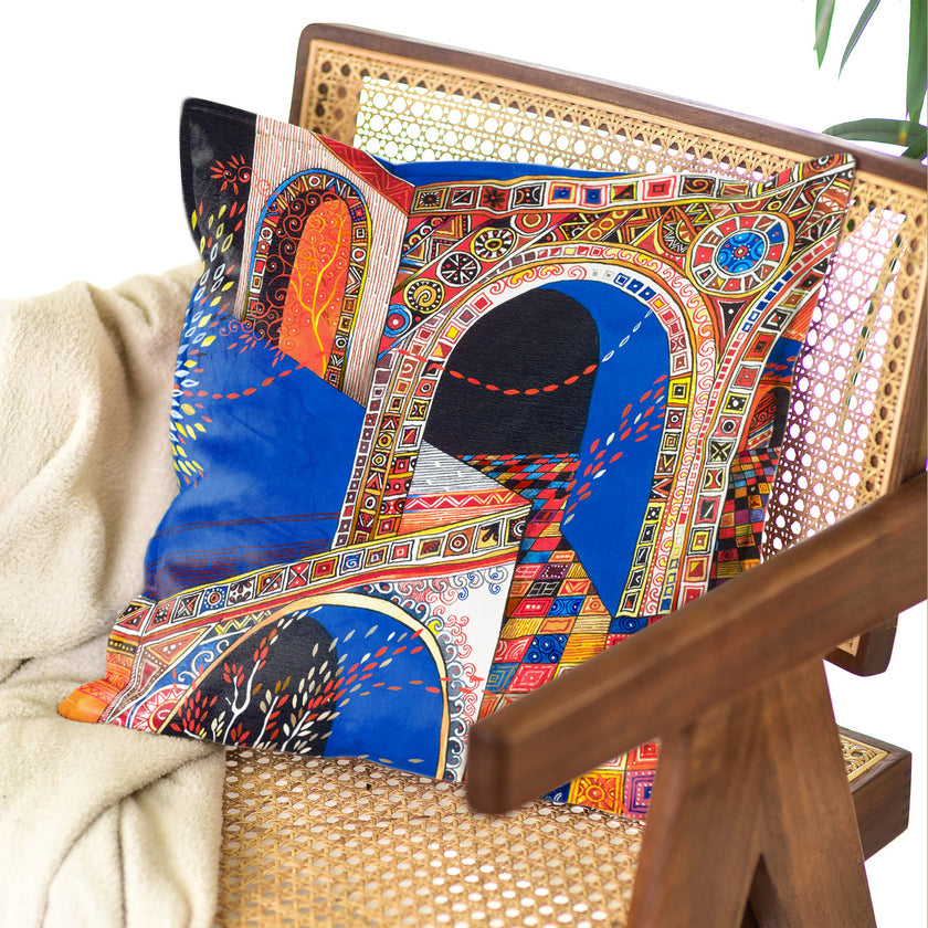 Dekoratyvinė pagalvėlė Aušra Čapskytė Oranžinis miestas, galas, Lietuvos menininkų kolekcija,stilingi namų interjero detalės aksesuarai