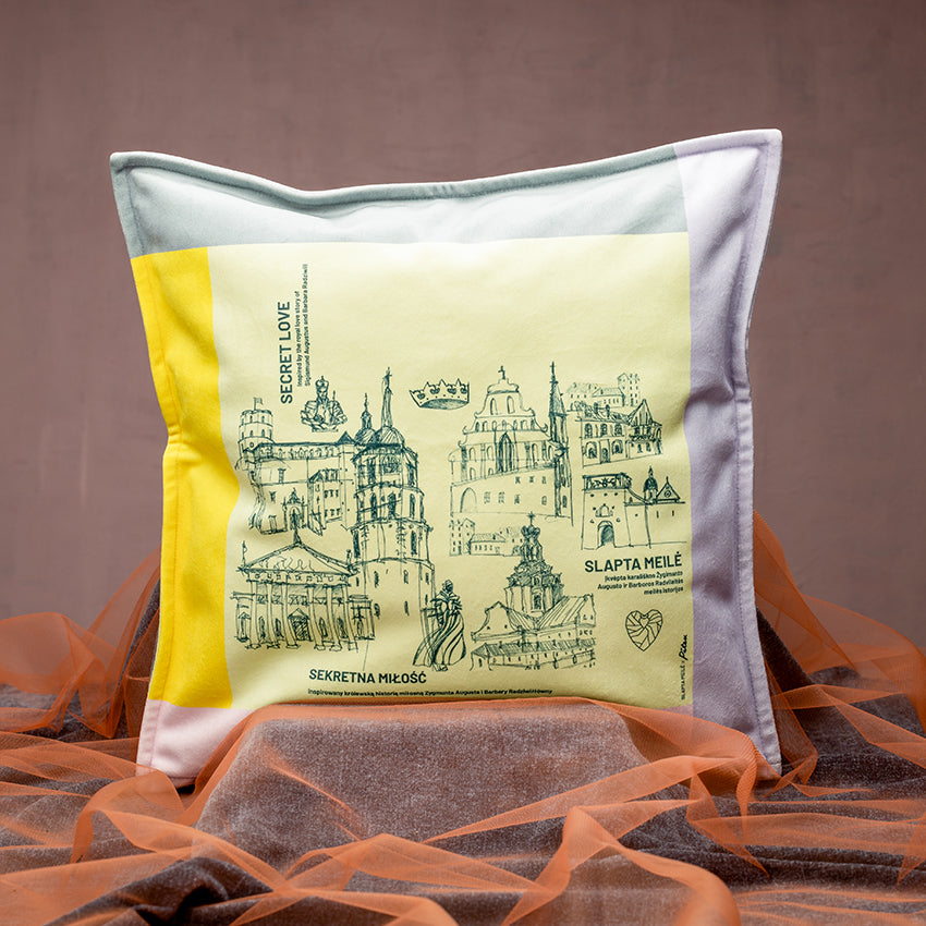 <tc>Decorative cushion Secret Love "Colorful Royal Vilnius"</tc>