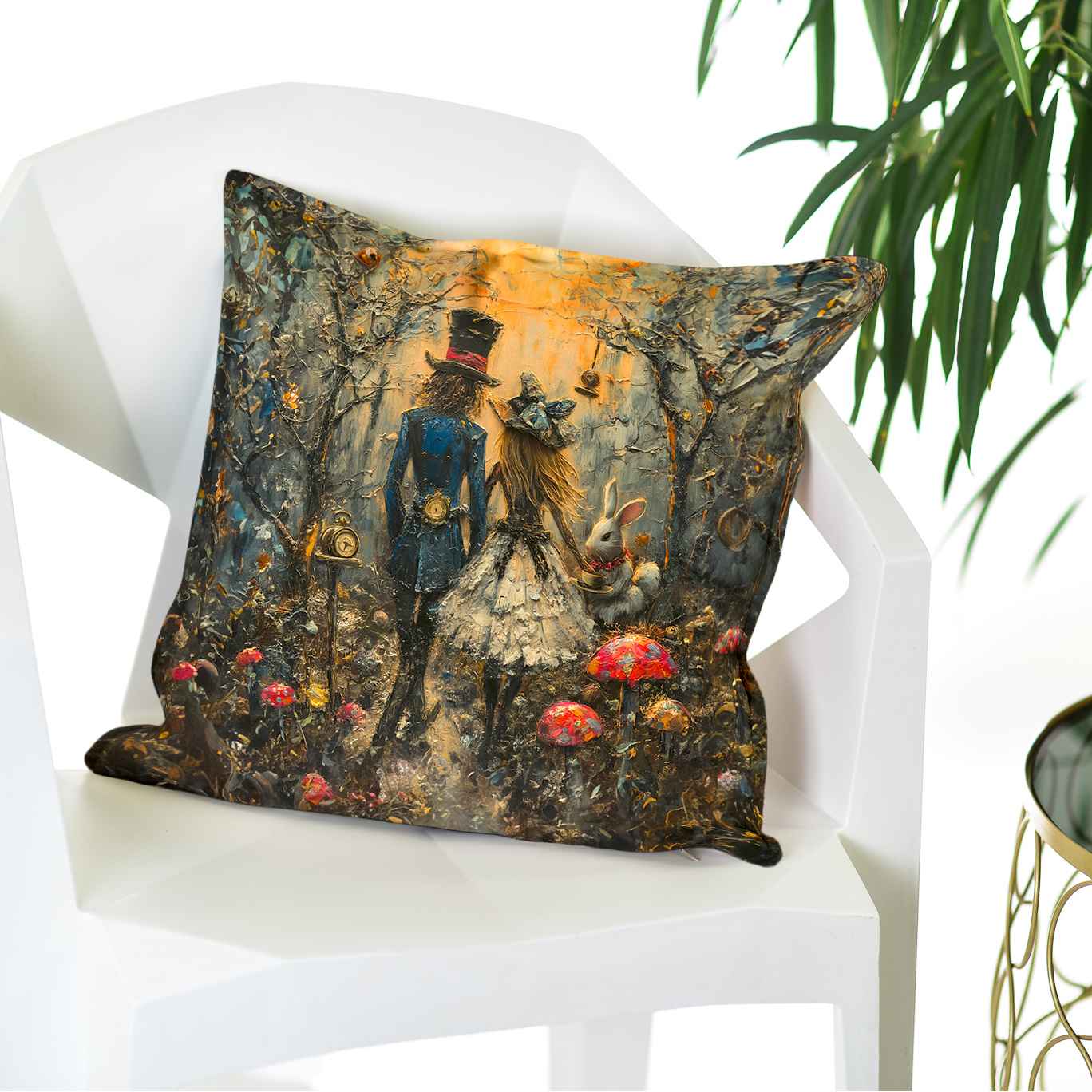 <tc>Decorative cushion Imagine "Alice and the Hatter"</tc>