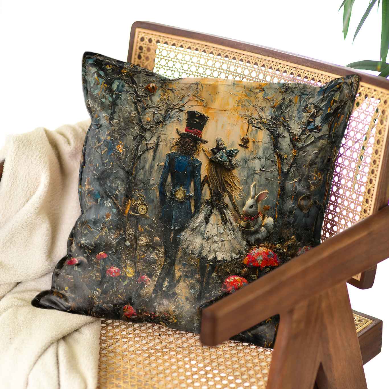 <tc>Decorative cushion Imagine "Alice and the Hatter"</tc>