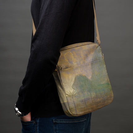 Vyriška rankinė per petį premium M. K. Čiurlionis „Saulė eina Liūto ženklu“