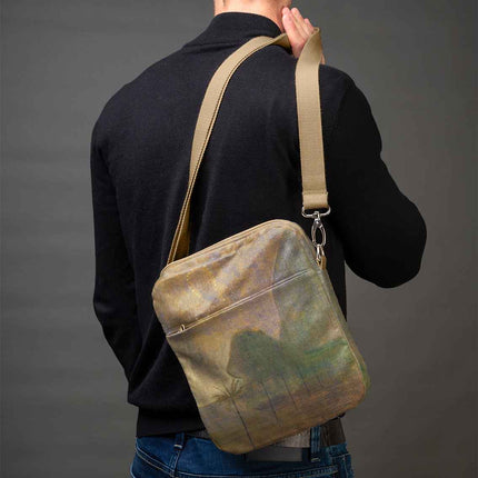 Vyriška rankinė per petį premium M. K. Čiurlionis „Saulė eina Liūto ženklu“