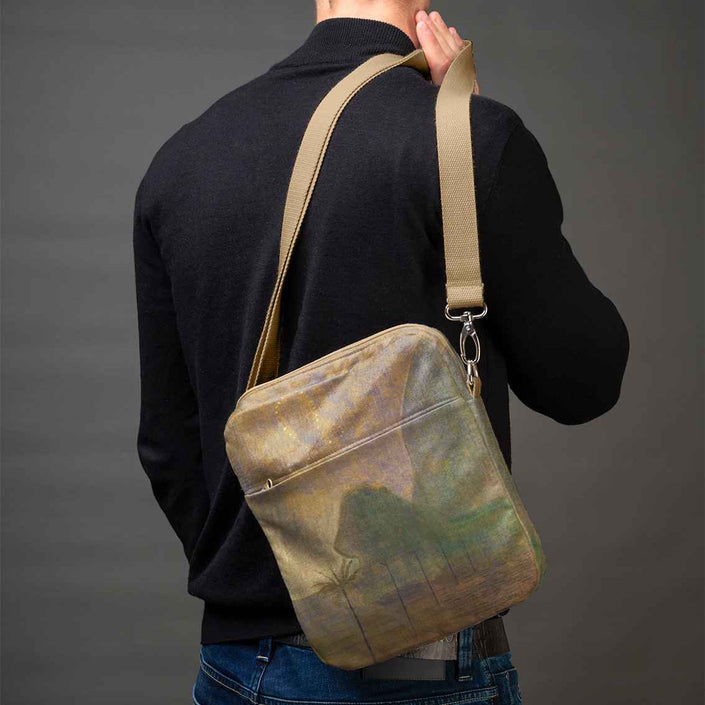Men’s Premium Crossbody Bag M. K. Čiurlionis „The Sun is Passing the Sign of Leo