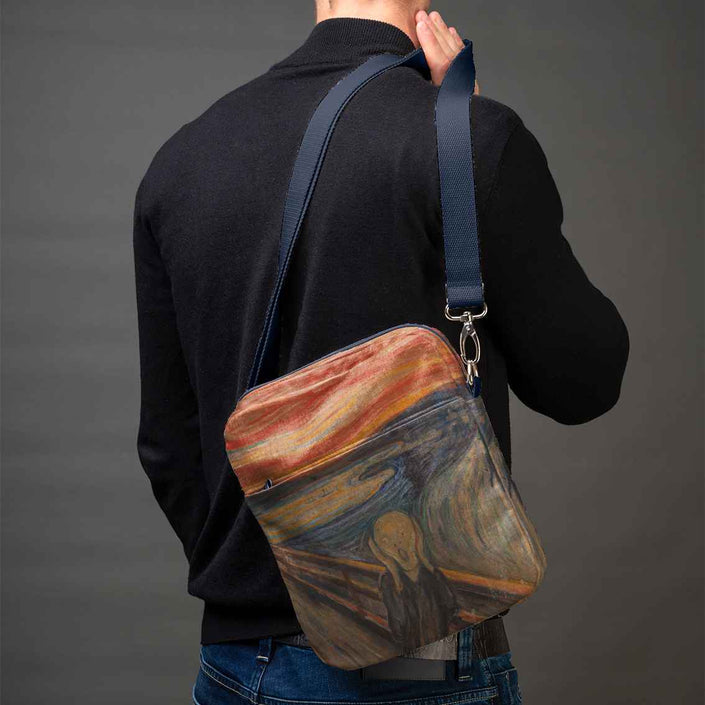 Men’s Premium Crossbody Bag M. K. Čiurlionis „Towers