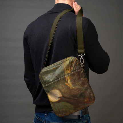 Vyriška rankinė per petį premium M. K. Čiurlionis „Bičiulystė“