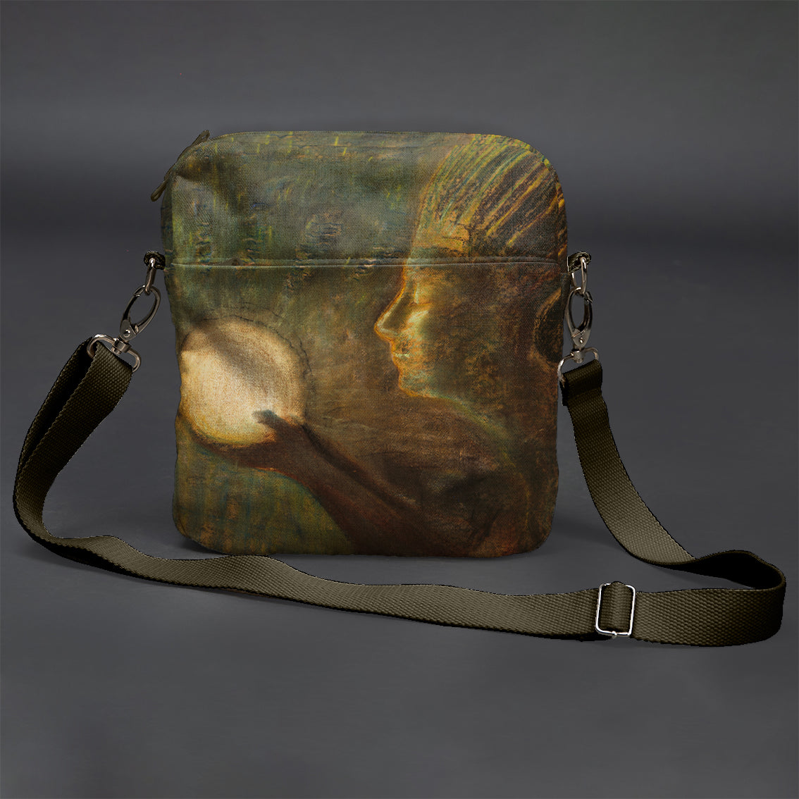 Vyriška rankinė per petį premium M. K. Čiurlionis „Bičiulystė“