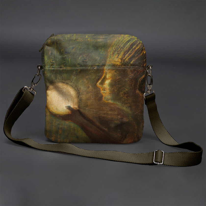 Vyriška rankinė per petį premium M. K. Čiurlionis „Bičiulystė“