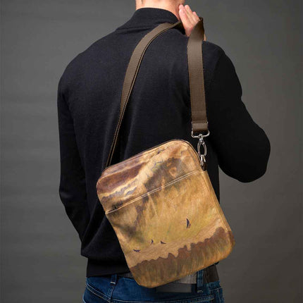 Vyriška rankinė per petį premium M. K. Čiurlionis „Finale“