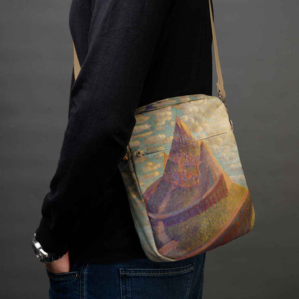 Vyriška rankinė per petį premium M. K. Čiurlionis „Pilies pasaka“