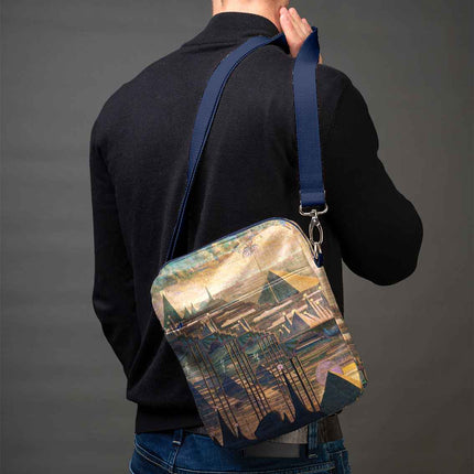 Vyriška rankinė per petį premium M. K. Čiurlionis „Allegro“