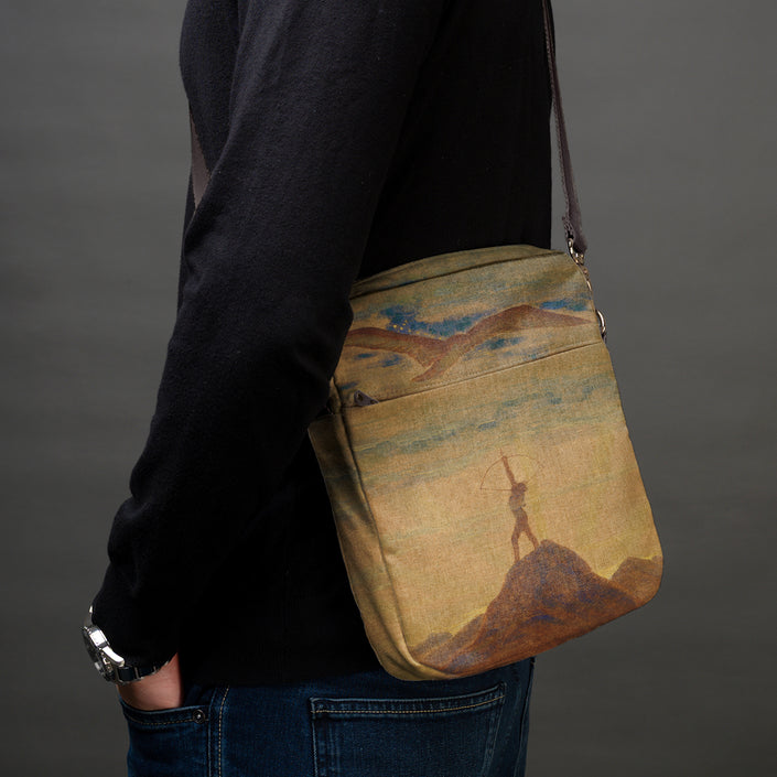 Men’s Premium Crossbody Bag M. K. Čiurlionis „The Sun is Passing the Sign of Sagittarius