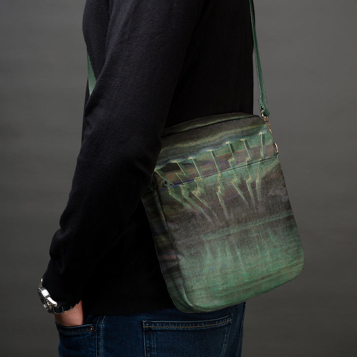 Men’s Premium Crossbody Bag M. K. Čiurlionis „Lightning“