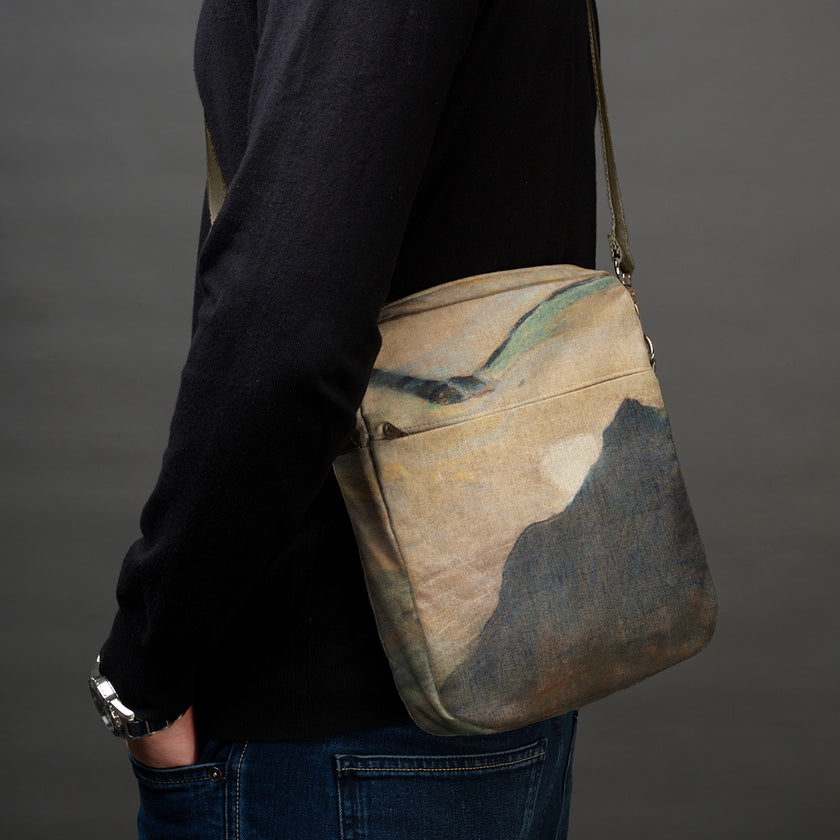 Vyriška rankinė per petį premium M. K. Čiurlionis „Žinia“