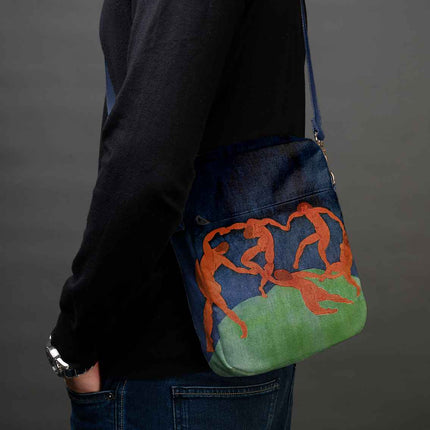 Men’s Premium Crossbody Bag M. K. Čiurlionis „Towers