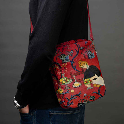 Vyriška rankinė per petį premium Henri Matisse „Harmony in Red“