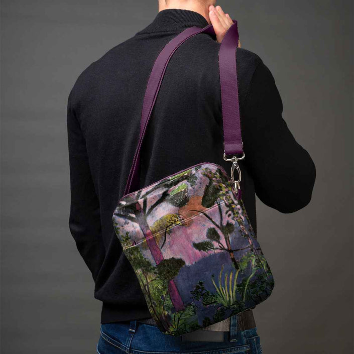 Men’s Premium Crossbody Bag M. K. Čiurlionis „Towers