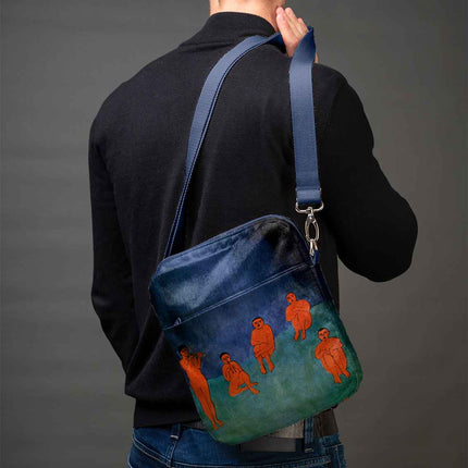 Men’s Premium Crossbody Bag M. K. Čiurlionis „Towers