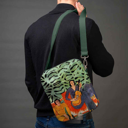 Men’s Premium Crossbody Bag M. K. Čiurlionis „Towers