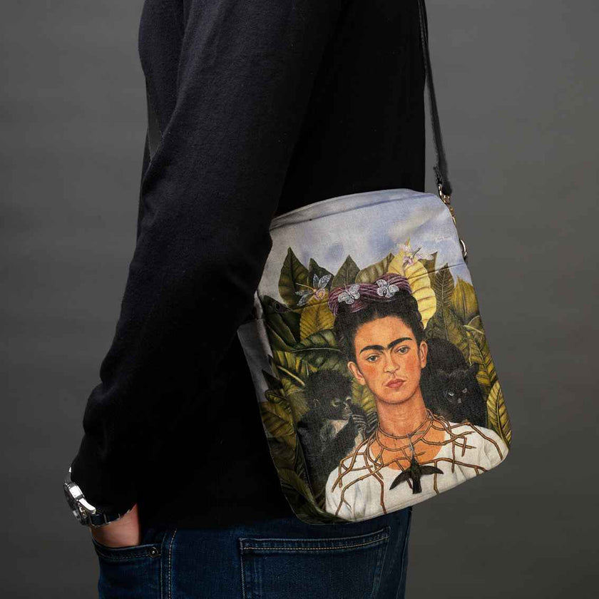 Men’s Premium Crossbody Bag M. K. Čiurlionis „Towers