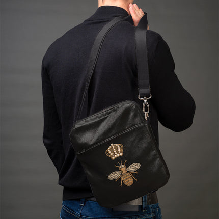 Vyriška rankinė per petį premium „Auksinė bitė“