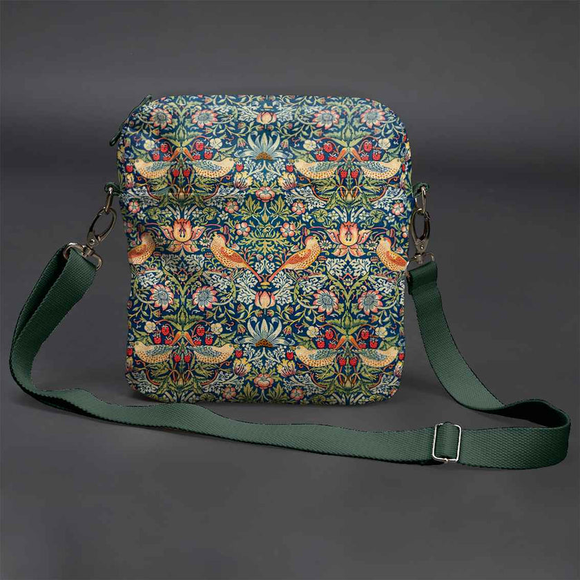 Vyriška rankinė per petį premium William Morris „Strawberry Thief