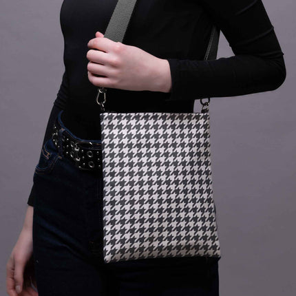 Classy Houndstooth Shoulder Bag