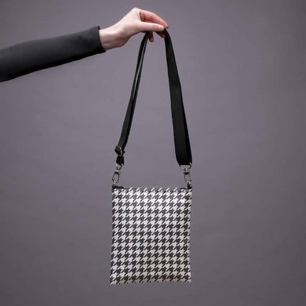 Classy Houndstooth Shoulder Bag