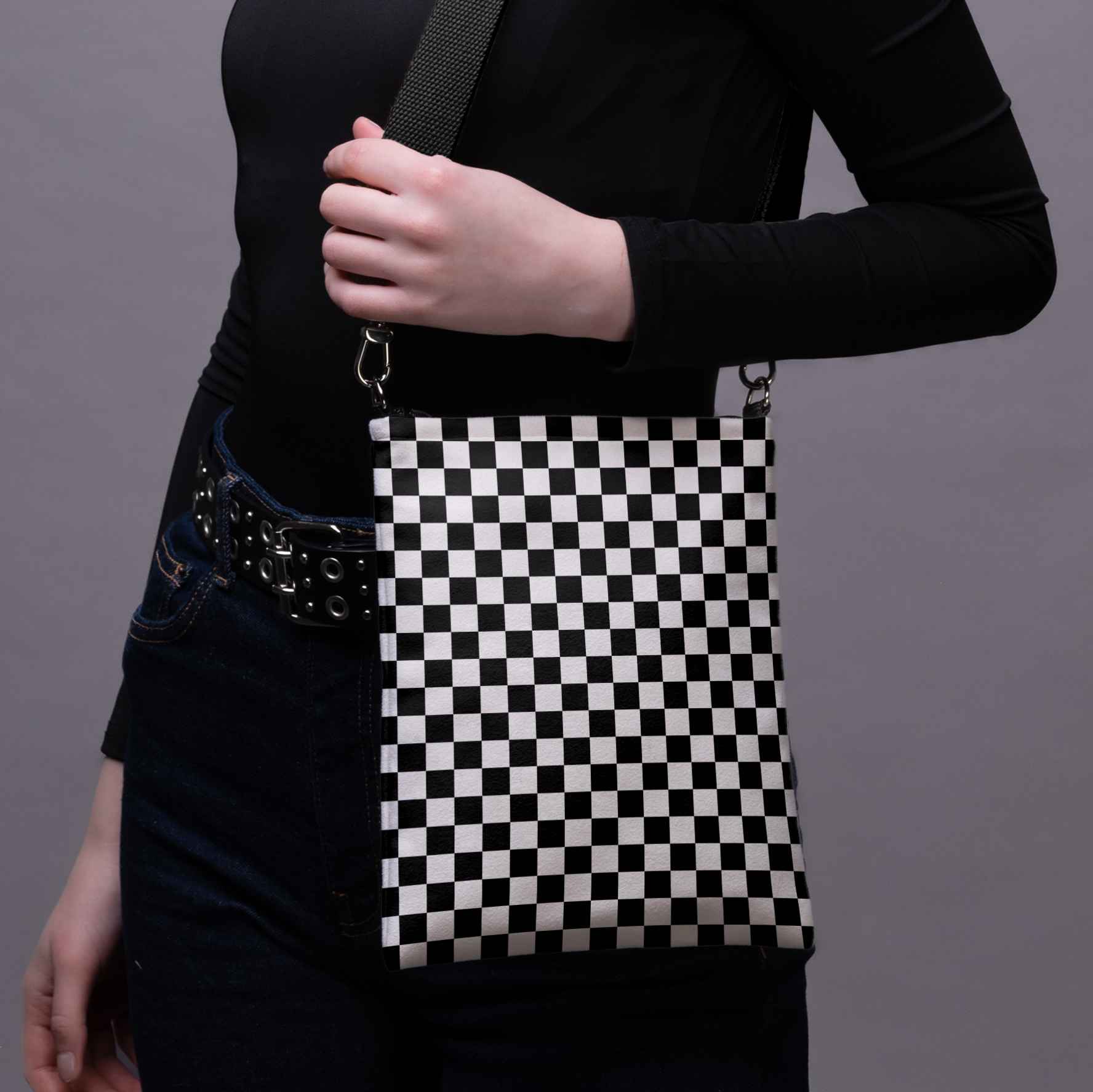 Rankinė per petį Classy „Checkerboard