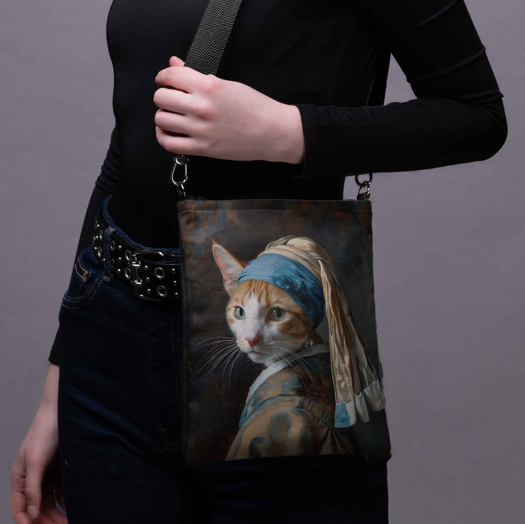 <tc>Shoulder bag Imagine "Cat with a Pearl earring"</tc>