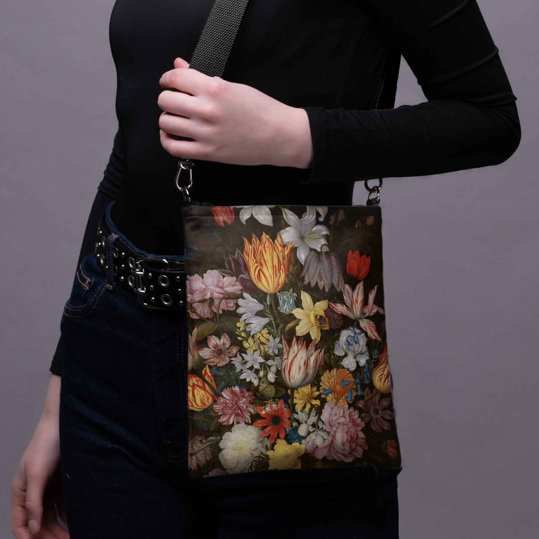 Shoulder bag Ambrosius Bosschaert "Still life of flowers"