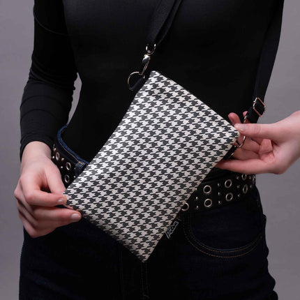 Classy Houndstooth Phone Bag
