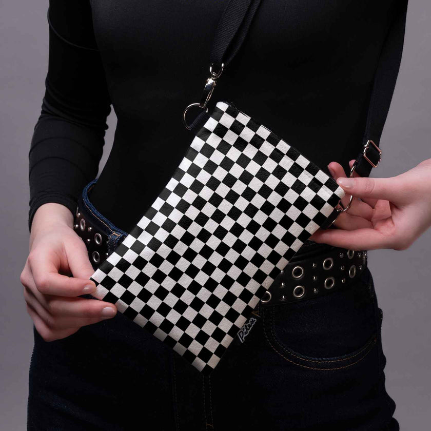 Telefono rankinė Classy „Checkerboard