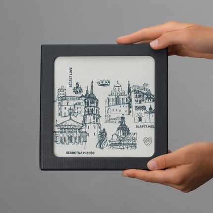 Stalo padėkliukai “Barboros ir Augusto istorijos žemėlapis” | balti | 6 vnt.